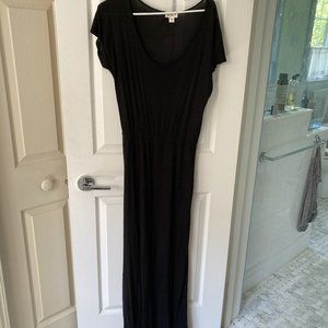 ANTHROPOLOGIE PUELLA | Simple Black Maxi Dress S